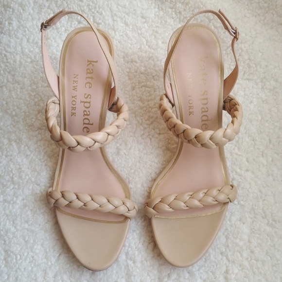 Kate Spade beige ‘Saffron’ heeled sandals. Size 10B - Picture 4 of 13